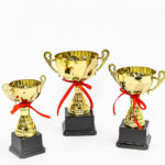 Cup Trophy with Ribbon Combo Set