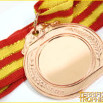 60mm Plain Large Bronze Medal with Ribbon