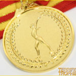 63mm Gold Gymnastic Medal with Ribbon 