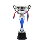 Sapphire Silver & Blue Cup Trophy - Medium