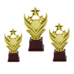 Gold Star Award Trophy Combo Set