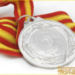 50mm Silver 2nd Place Medal with Ribbon