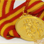 48mm Gold Athletics Medal with Ribbon