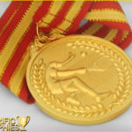 65mm Gold Tennis Medal with Ribbon