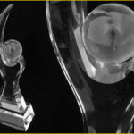 Glass Figurine Trophy with Ball