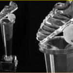 Glass Soccer Trophy