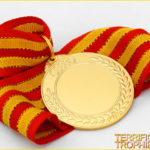 50mm Gold Medal with Ribbon