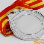 60mm Plain LargeSilver Medal with Ribbon
